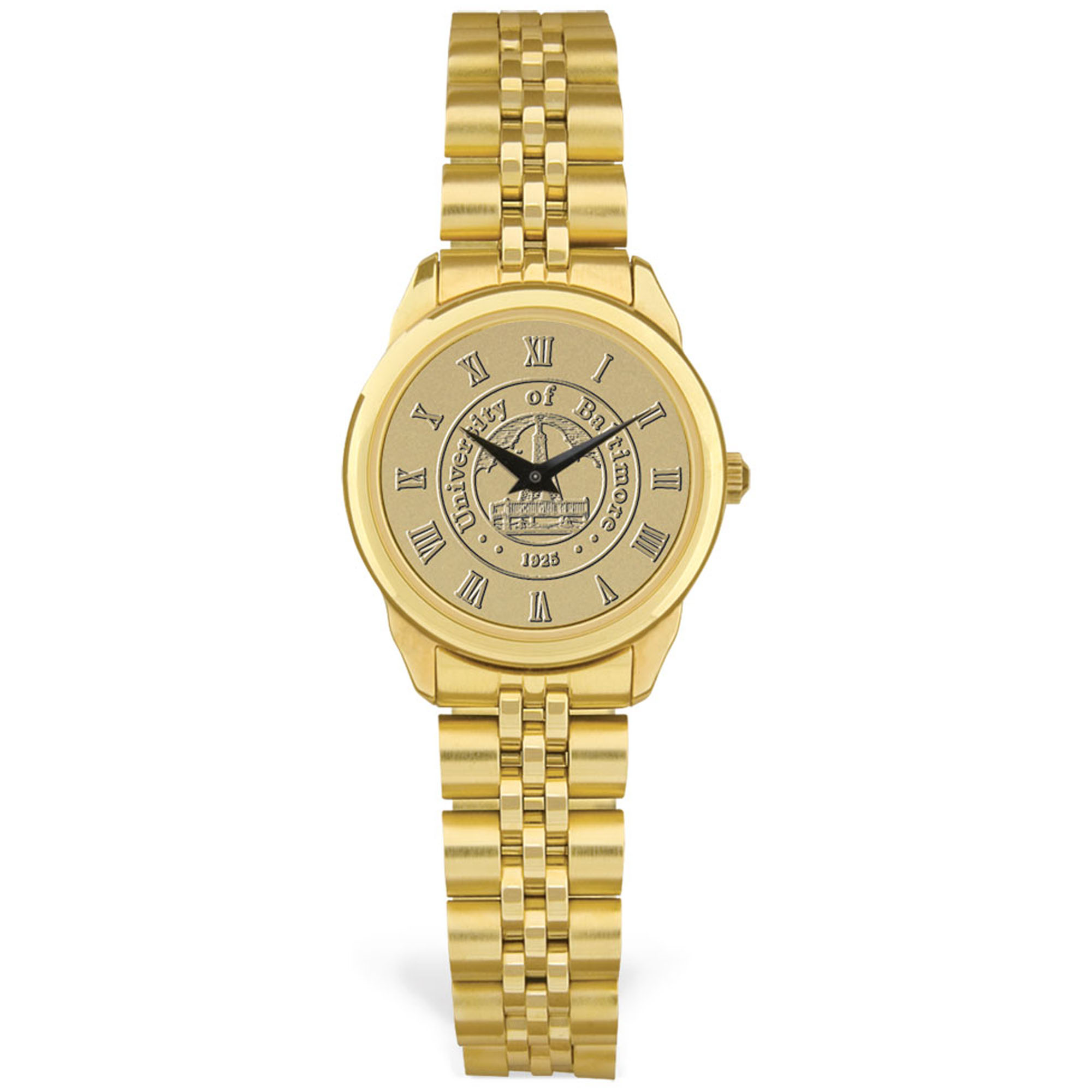 Women's Gold UBalt Bees Medallion Rolled Link Bracelet Wristwatch
