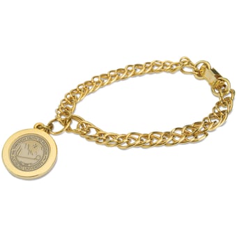 Gold Augsburg University Charm Bracelet