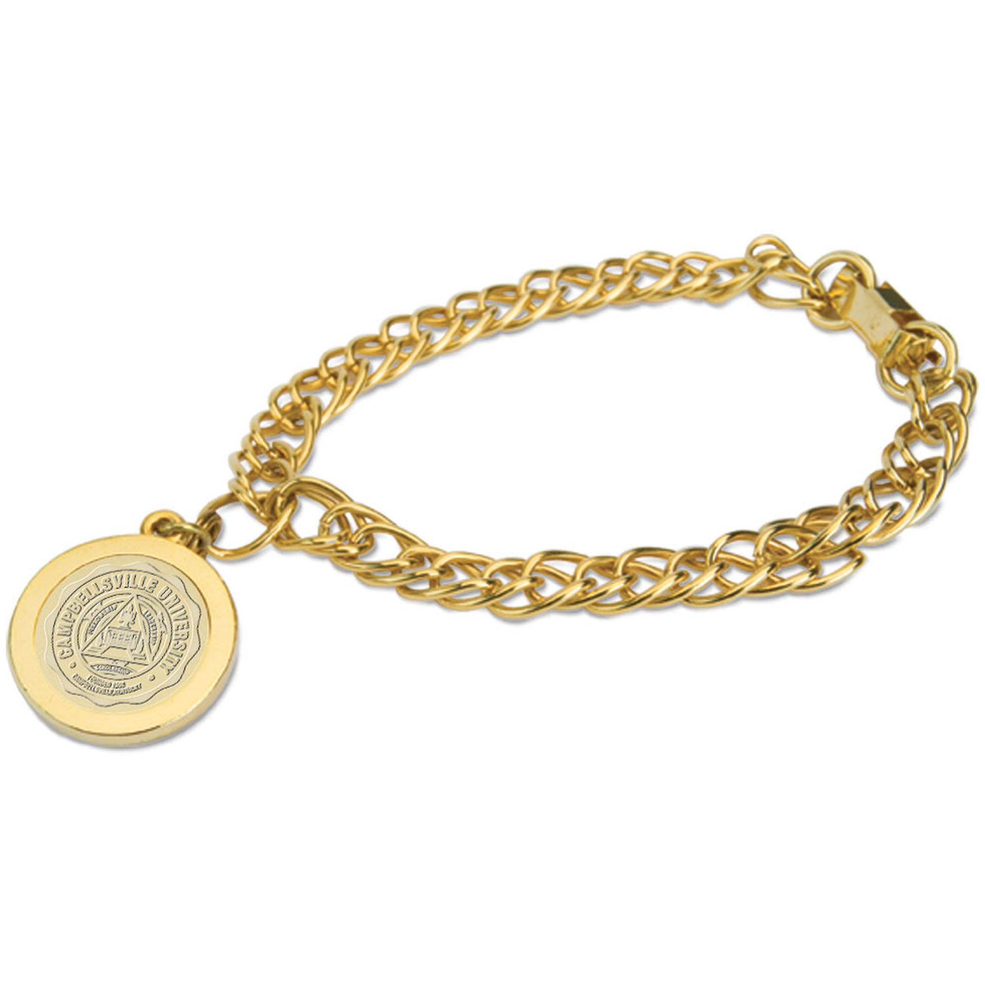 Gold Campbellsville Tigers Charm Bracelet
