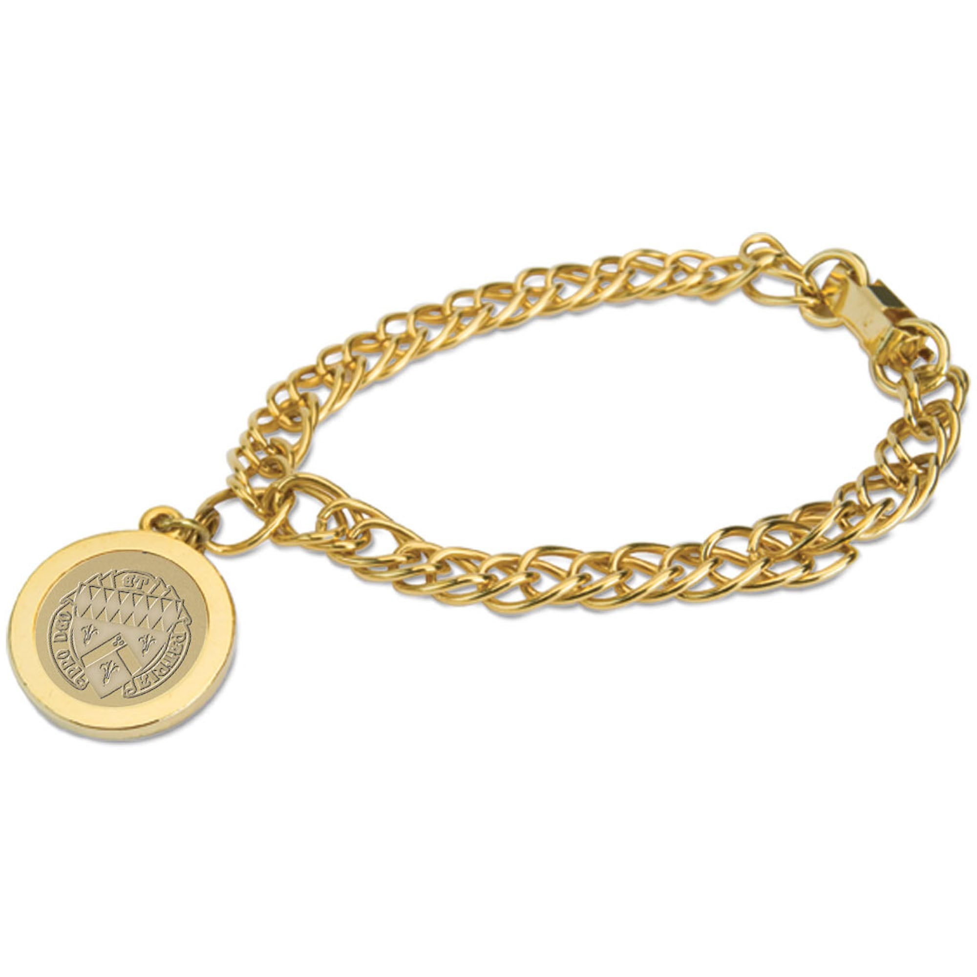 Gold Loras College Duhawks Charm Bracelet