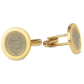 Gold Eastern Oregon Mountaineers Cufflinks