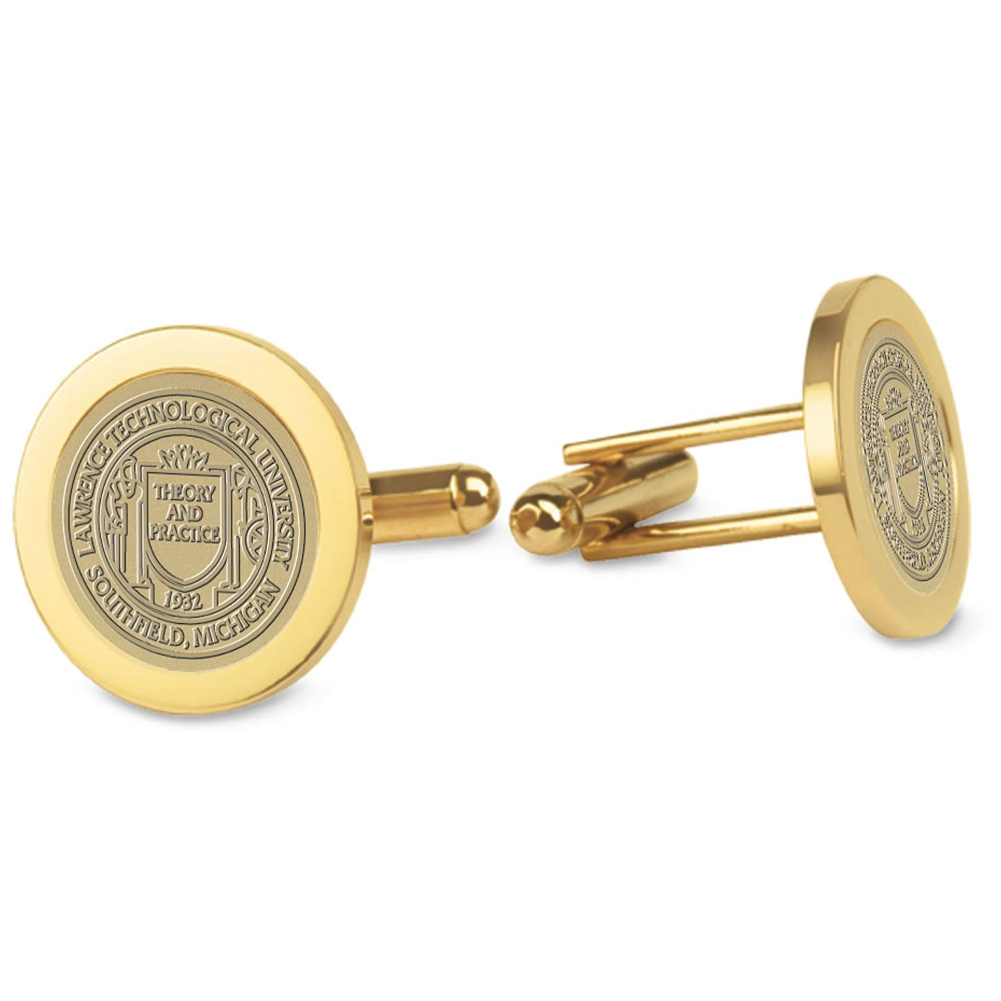 Gold Lawrence Technological University Blue Devils Cufflinks