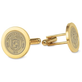 Gold Nichols College Bison Cufflinks