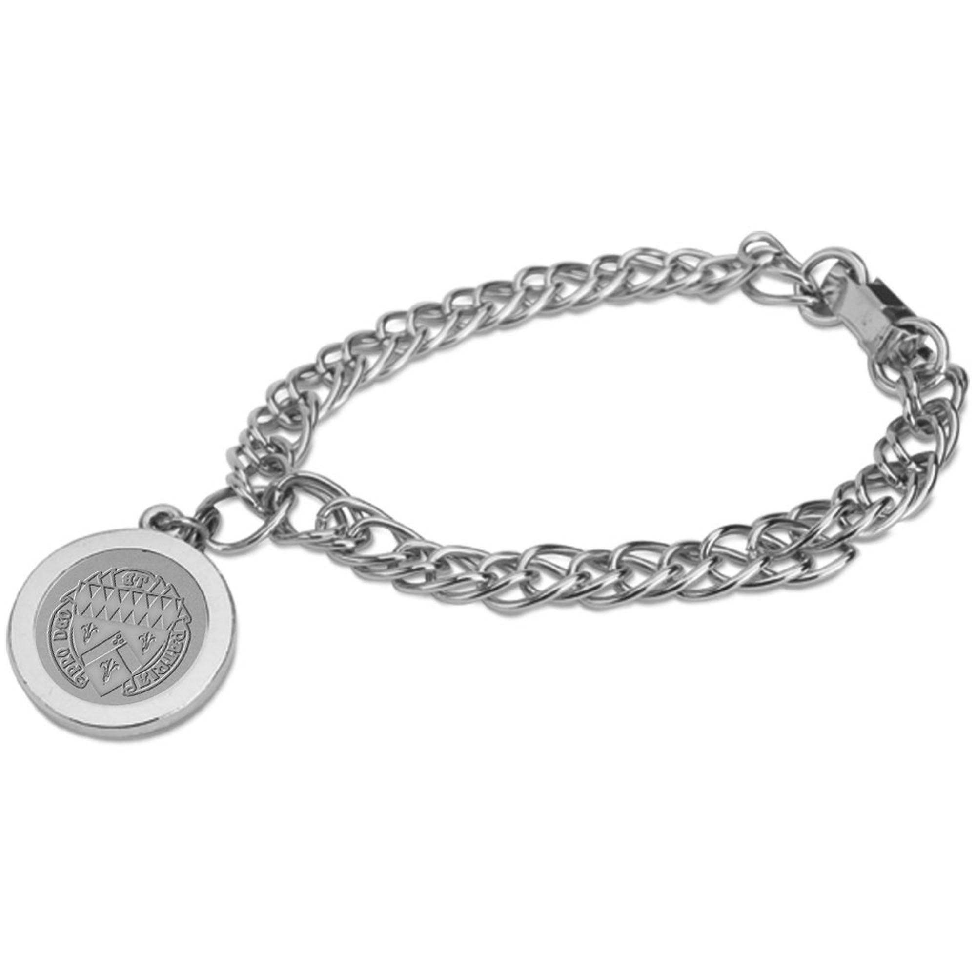 Silver Loras College Duhawks Charm Bracelet