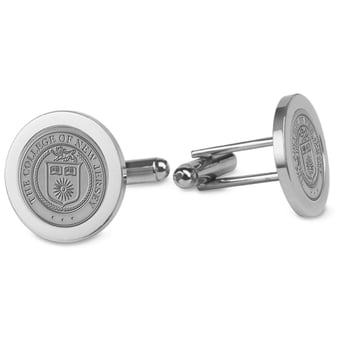 Silver College of New Jersey Lions Cufflinks