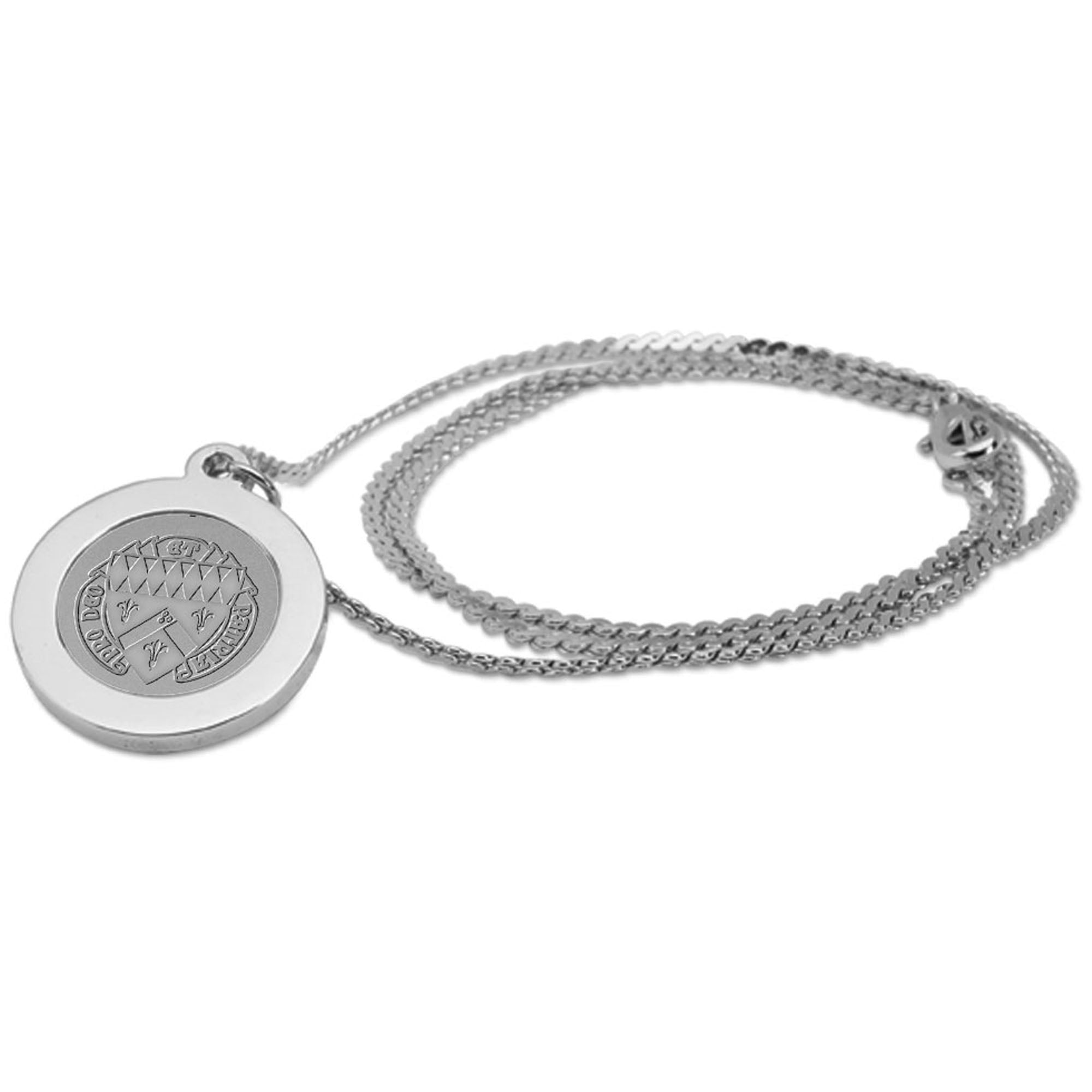 Silver Loras College Duhawks Pendant Necklace