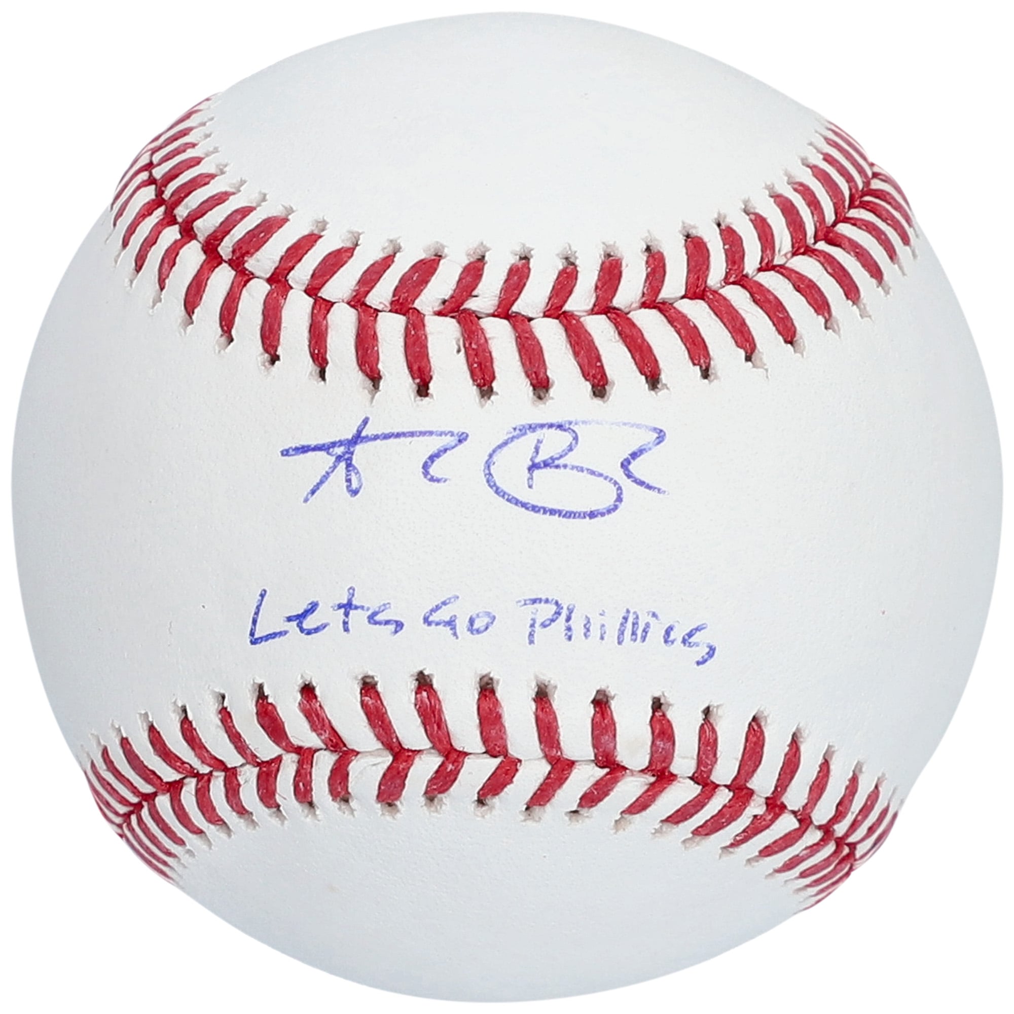 Alec Bohm Philadelphia Phillies Autographed Baseball with "Let's Go Phillies" Inscription