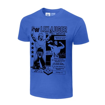 Men's Blue Lex Luger Fanzine T-Shirt