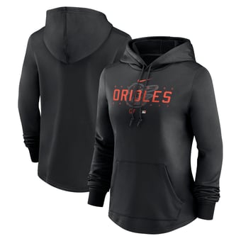 Women's Nike Black Baltimore Orioles Authentic Collection Pregame Performance Pullover Hoodie