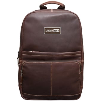 Brown Oregon Tech Hustlin' Owls Logo Plate Kannah Canyon Backpack