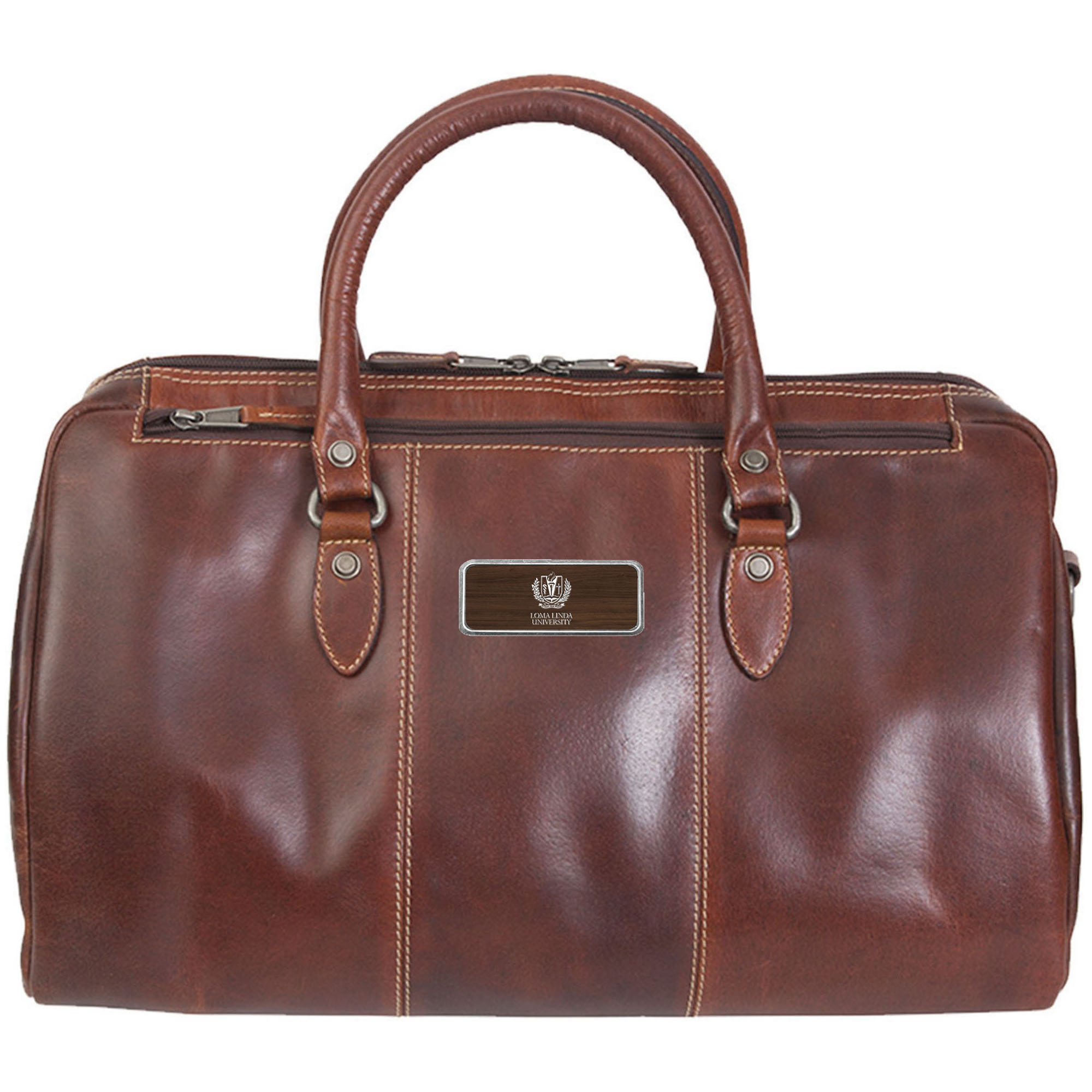 Brown LLU Lions Logo Plate Niagara Canyon Duffel Bag
