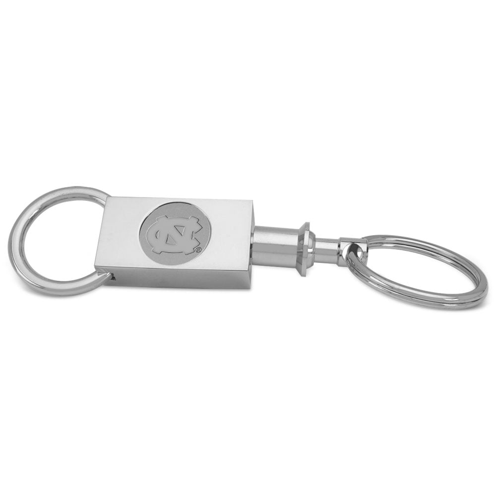 Silver North Carolina Tar Heels Personalized Key Ring