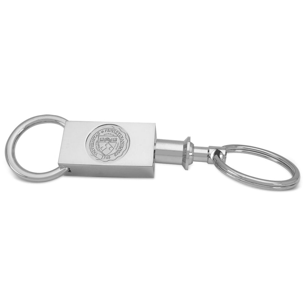 Silver Pennsylvania Quakers Personalized Key Ring