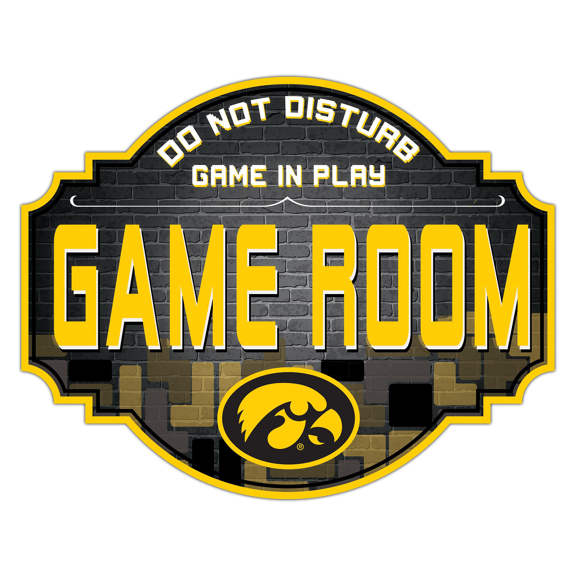 Iowa Hawkeyes 12'' Game Room Tavern Sign