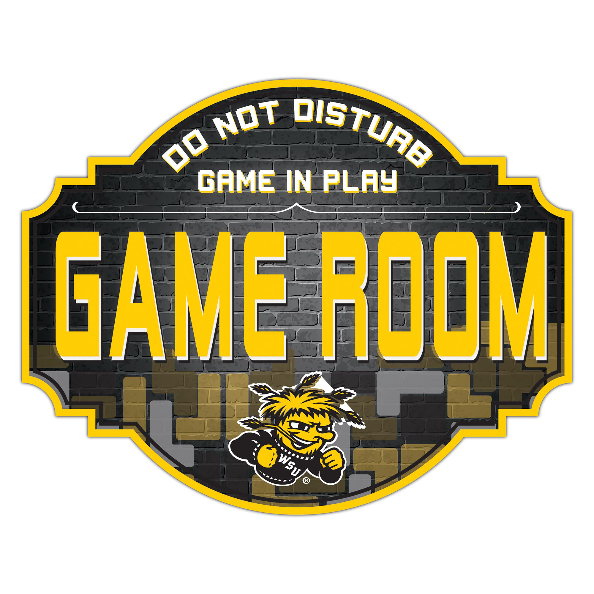 Wichita State Shockers 12'' Game Room Tavern Sign