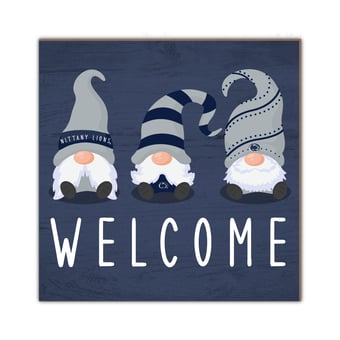 Penn State Nittany Lions 10'' x 10'' Welcome Gnomes Sign