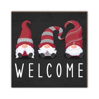 Stanford Cardinal 10'' x 10'' Welcome Gnomes Sign