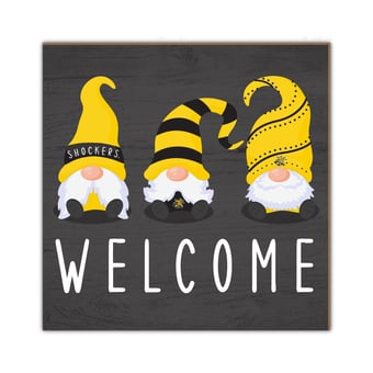 Wichita State Shockers 10'' x 10'' Welcome Gnomes Sign