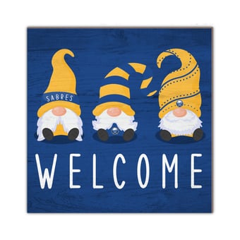 Buffalo Sabres 10'' x 10'' Welcome Gnomes Sign