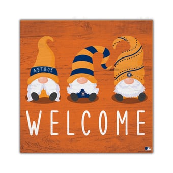 Houston Astros 10'' x 10'' Welcome Gnomes Sign