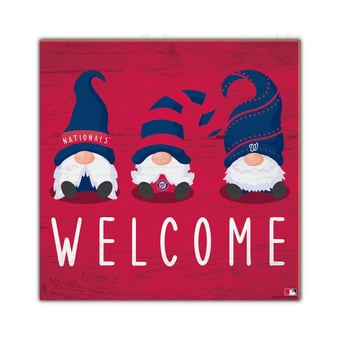 Washington Nationals 10'' x 10'' Welcome Gnomes Sign