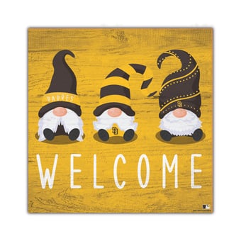 San Diego Padres 10'' x 10'' Welcome Gnomes Sign