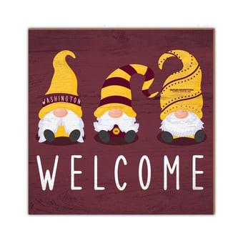 Washington Commanders 10'' x 10'' Welcome Gnomes Sign