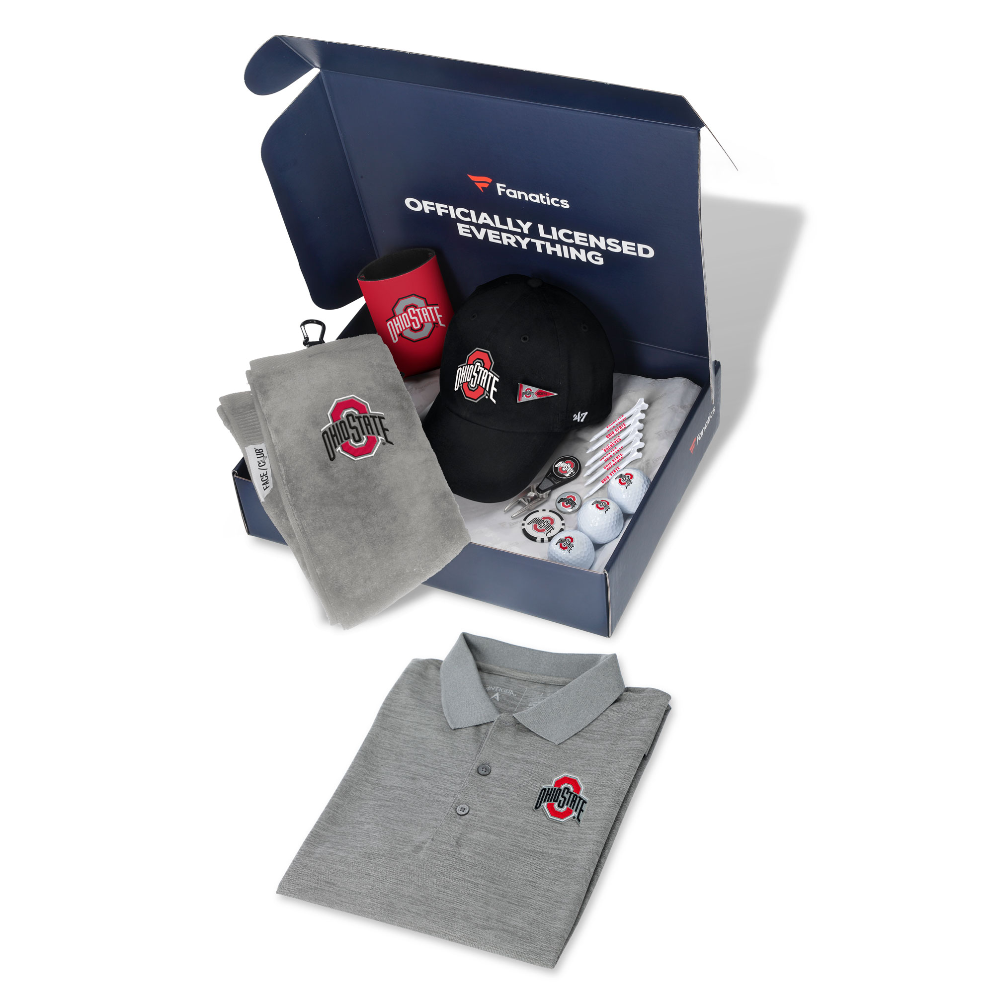 WinCraft Ohio State Buckeyes Fanatics Pack Golf Themed Gift Box – 5+ Value WinCraft Ohio State Buckeyes Fanatics Pack Golf Themed Gift Box – 5+ Value