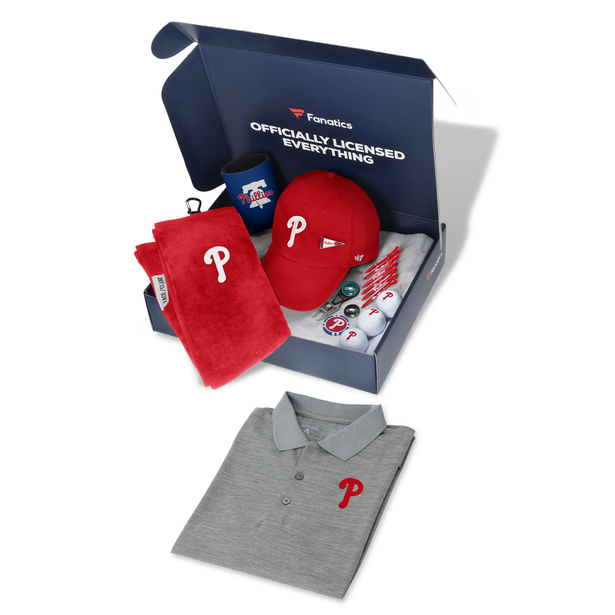 WinCraft Philadelphia Phillies Fanatics Pack Golf Themed Gift Box – 5+ Value WinCraft Philadelphia Phillies Fanatics Pack Golf Themed Gift Box – 5+ Value