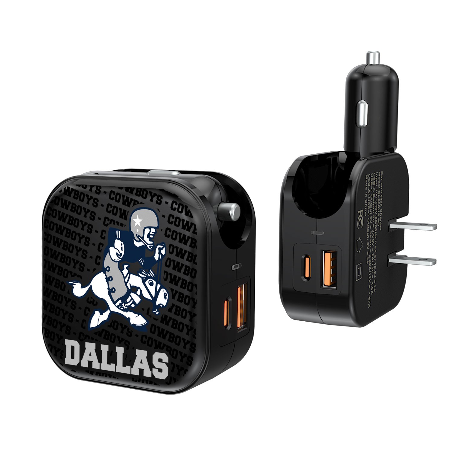 Dallas Cowboys Team Logo Dual Port USB Car & Home Charger Dallas Cowboys Team Logo Dual Port USB Car & Home Charger