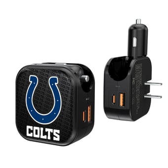 Indianapolis Colts Team Logo Dual Port USB Car & Home Charger