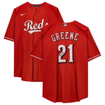 Hunter Greene Red Cincinnati Reds Autographed Nike Replica Jersey