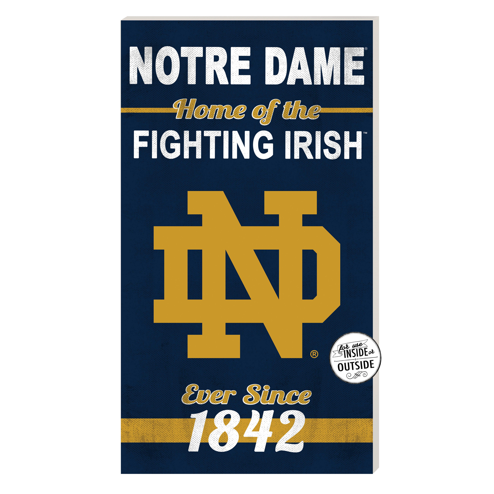 Notre Dame Fighting Irish 11'' x 20'' Home Of The Sign