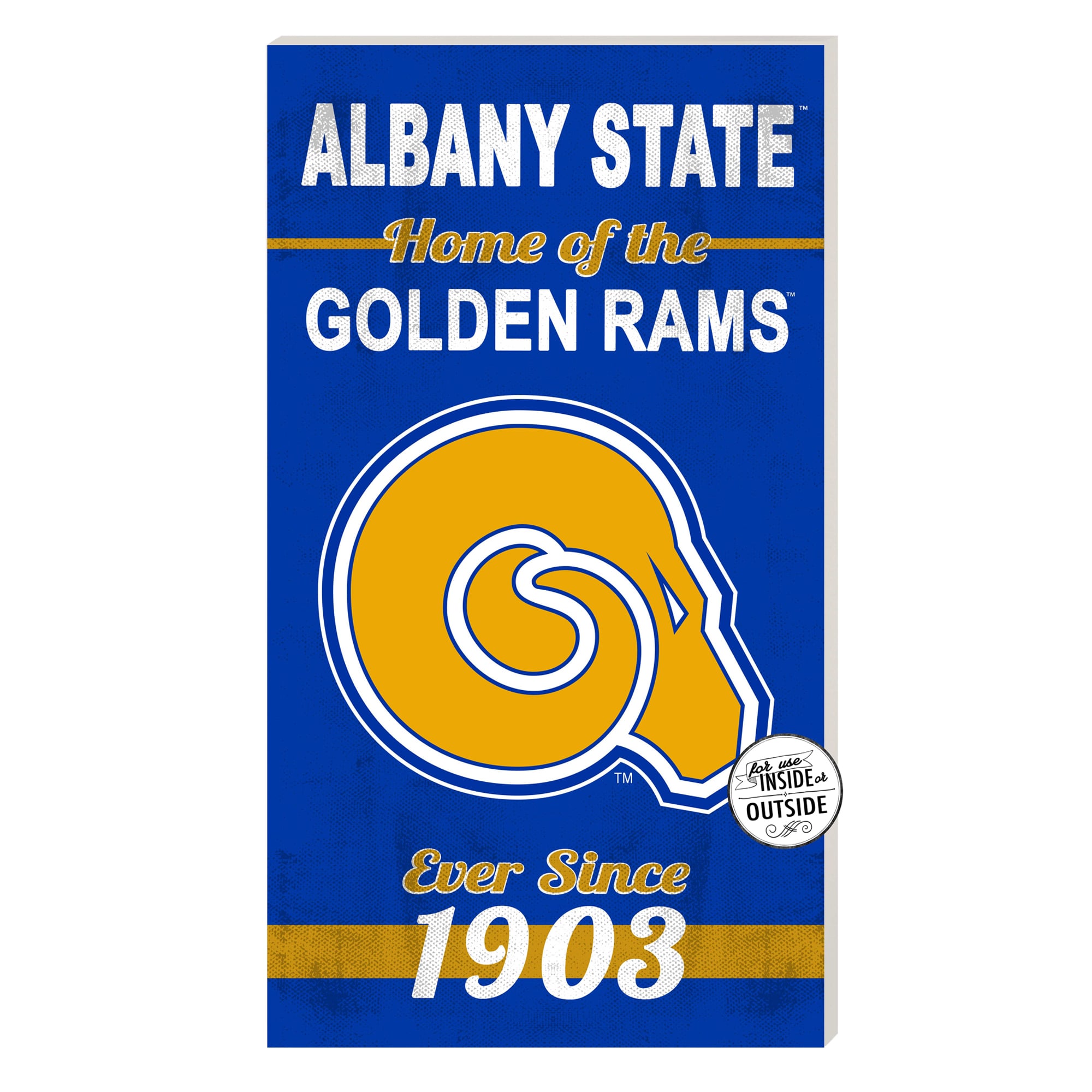 Albany State Golden Rams 11'' x 20'' Home Of The Sign