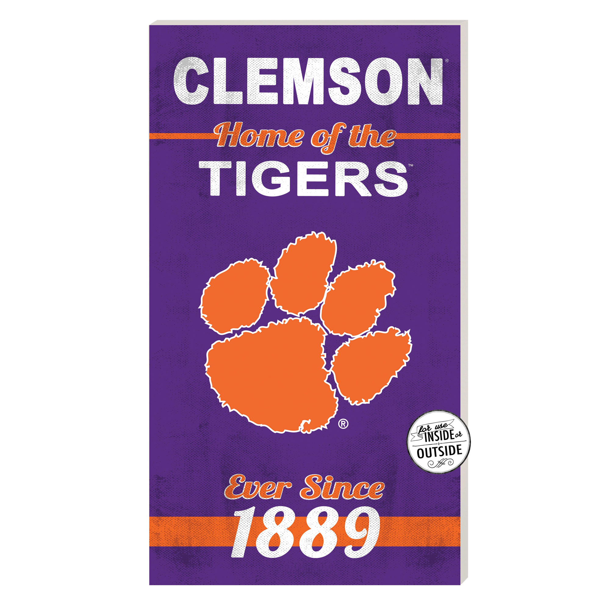 Clemson Tigers 11'' x 20'' Home Of The Sign