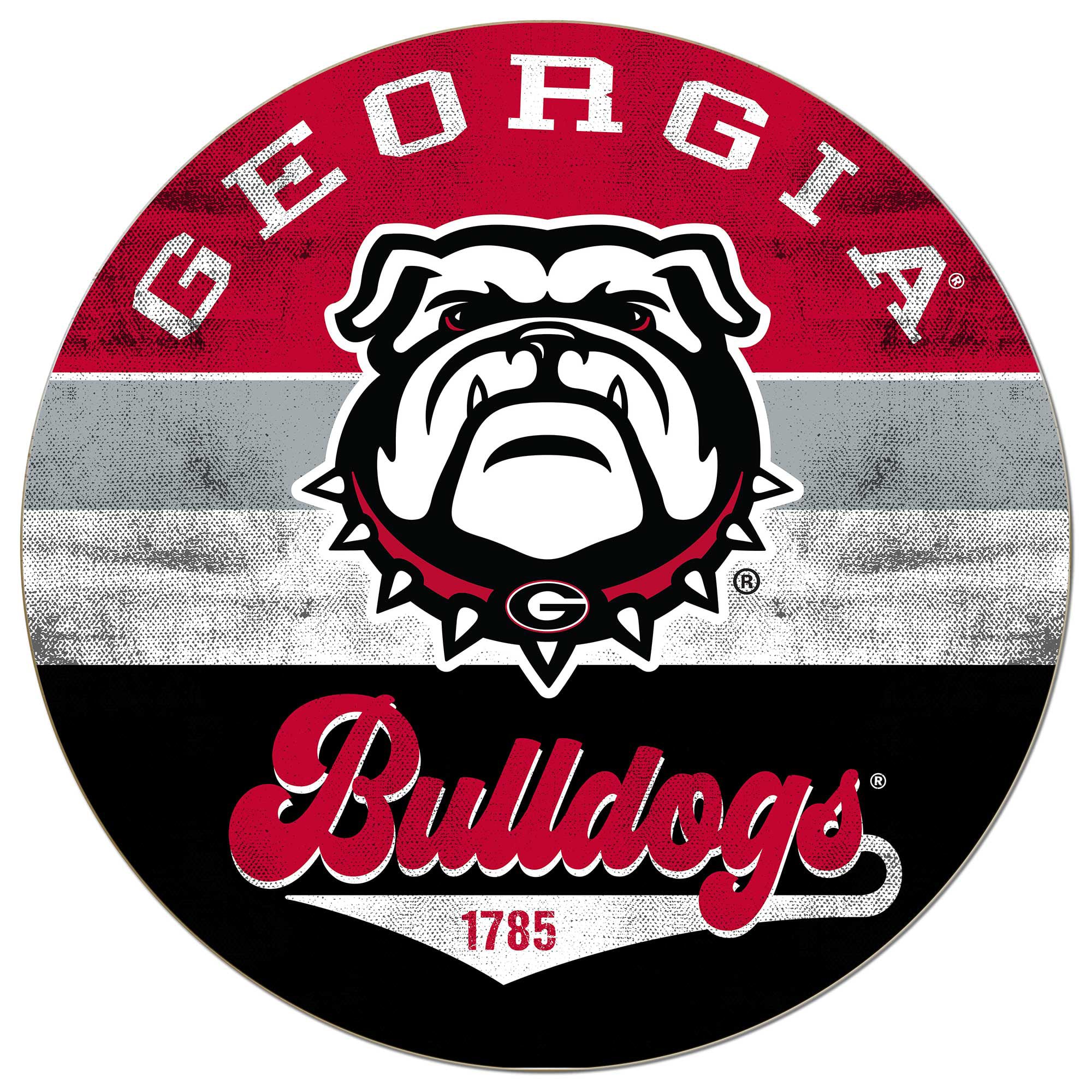 Georgia Bulldogs 20'' x 20'' Retro Logo Circle Sign