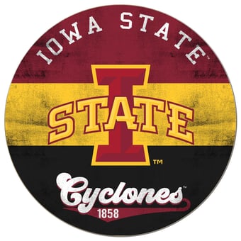 Iowa State Cyclones 20'' x 20'' Retro Logo Circle Sign