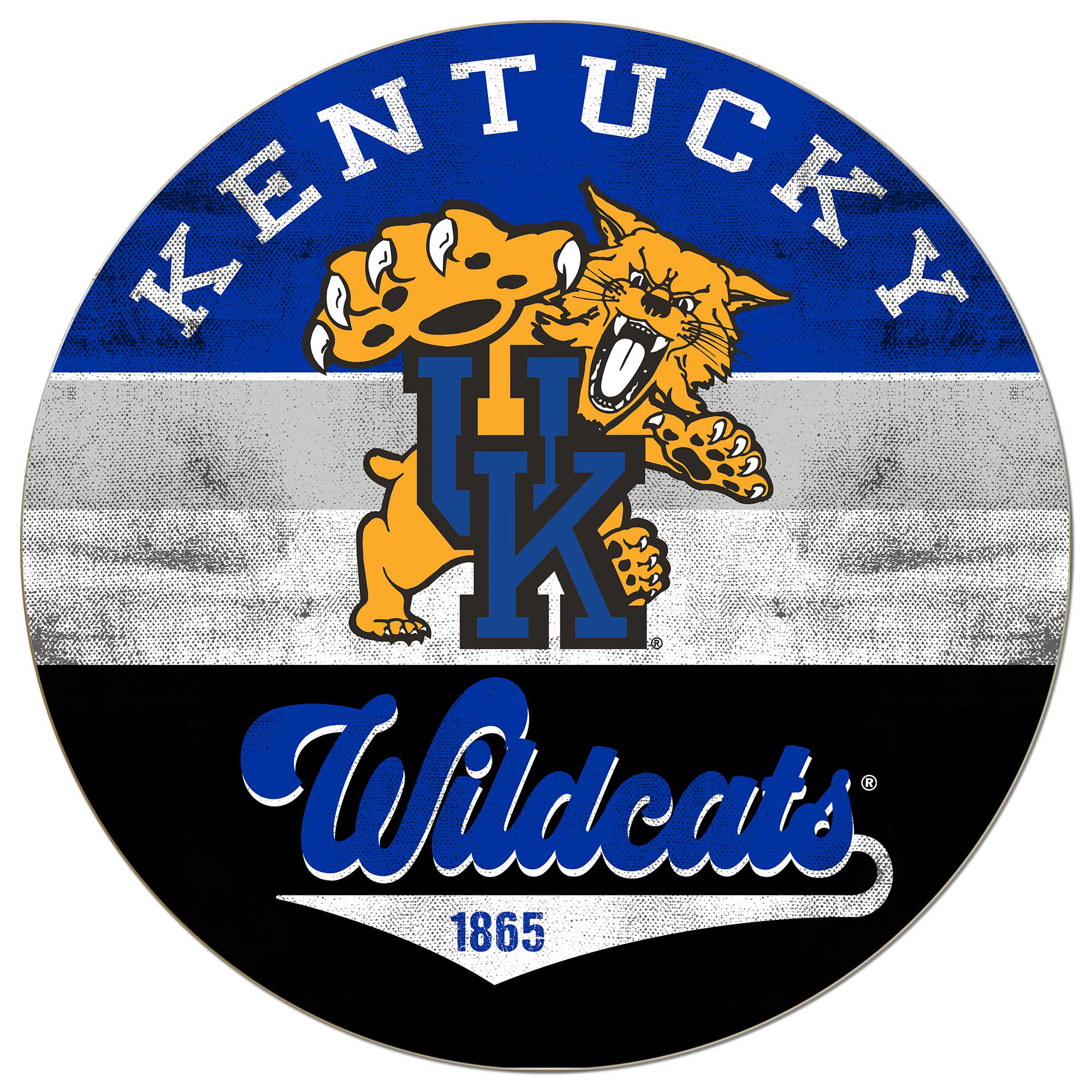 Kentucky Wildcats 20” x 20” Retro Logo Circle Sign Kentucky Wildcats 20” x 20” Retro Logo Circle Sign