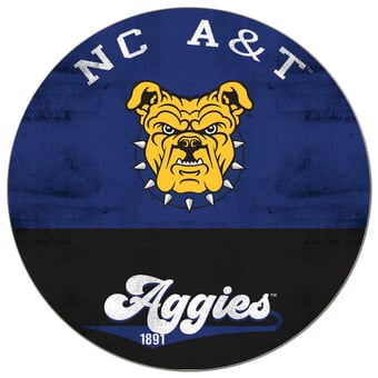 North Carolina A&T Aggies 20'' x 20'' Retro Logo Circle Sign