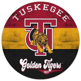 Tuskegee Golden Tigers 20'' x 20'' Retro Logo Circle Sign