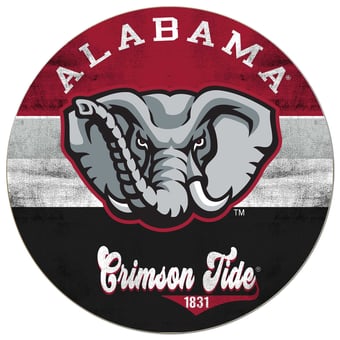 Alabama Crimson Tide 20'' x 20'' Retro Logo Circle Sign