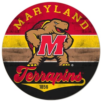 Maryland Terrapins 20'' x 20'' Retro Logo Circle Sign