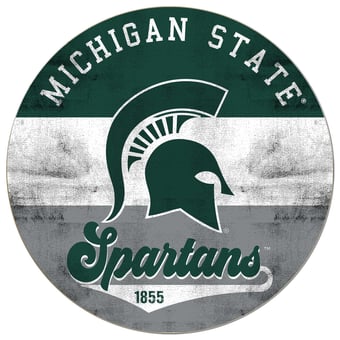 Michigan State Spartans 20'' x 20'' Retro Logo Circle Sign