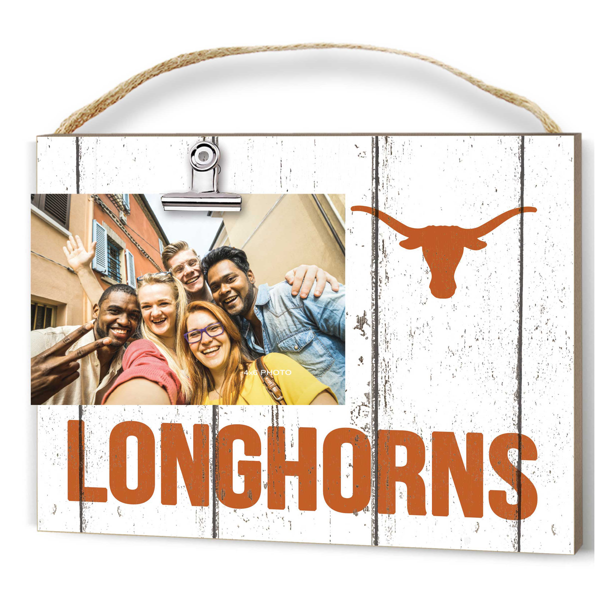 Texas Longhorns 8'' x 10'' Weathered Clip It Frame