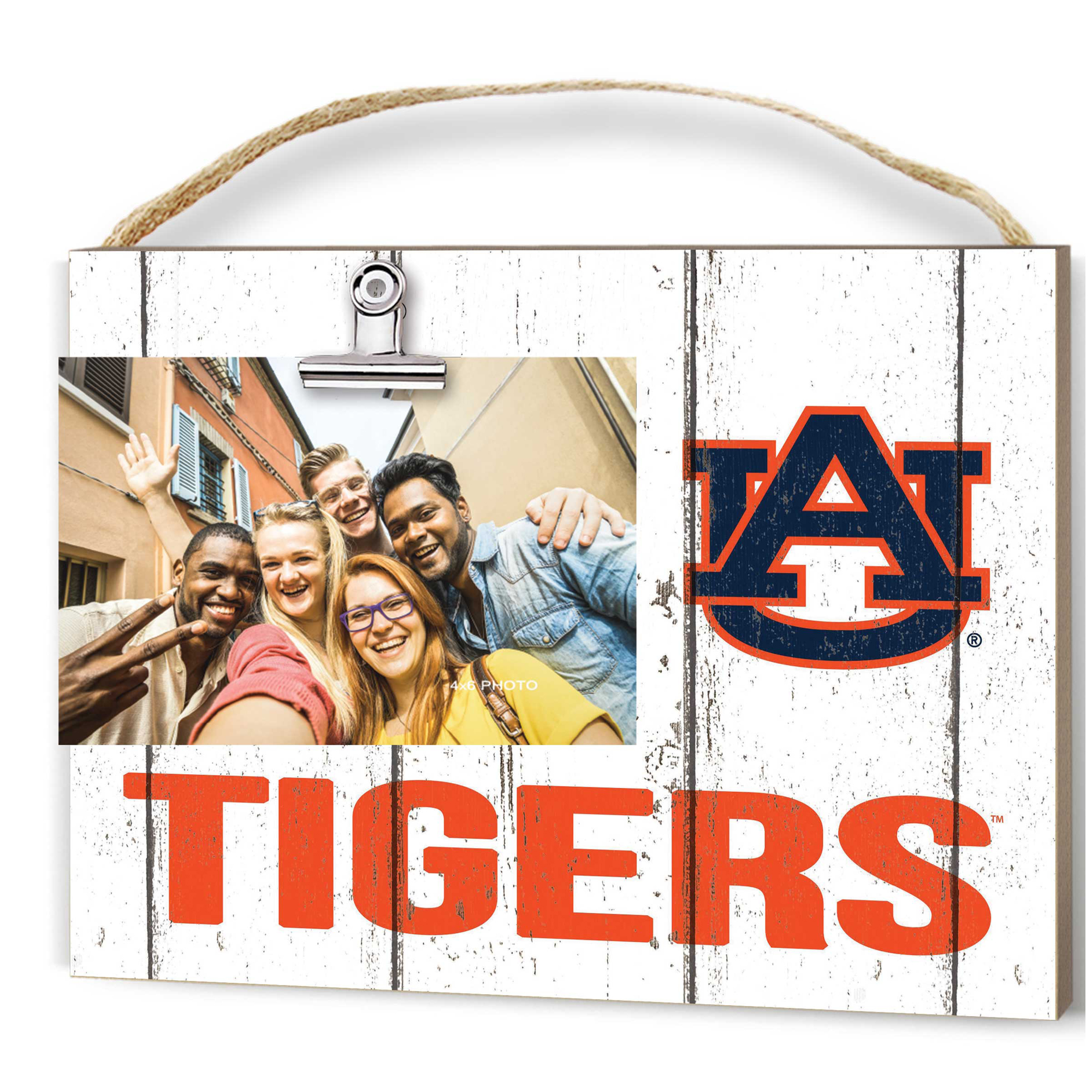Auburn Tigers 8'' x 10'' Weathered Clip It Frame