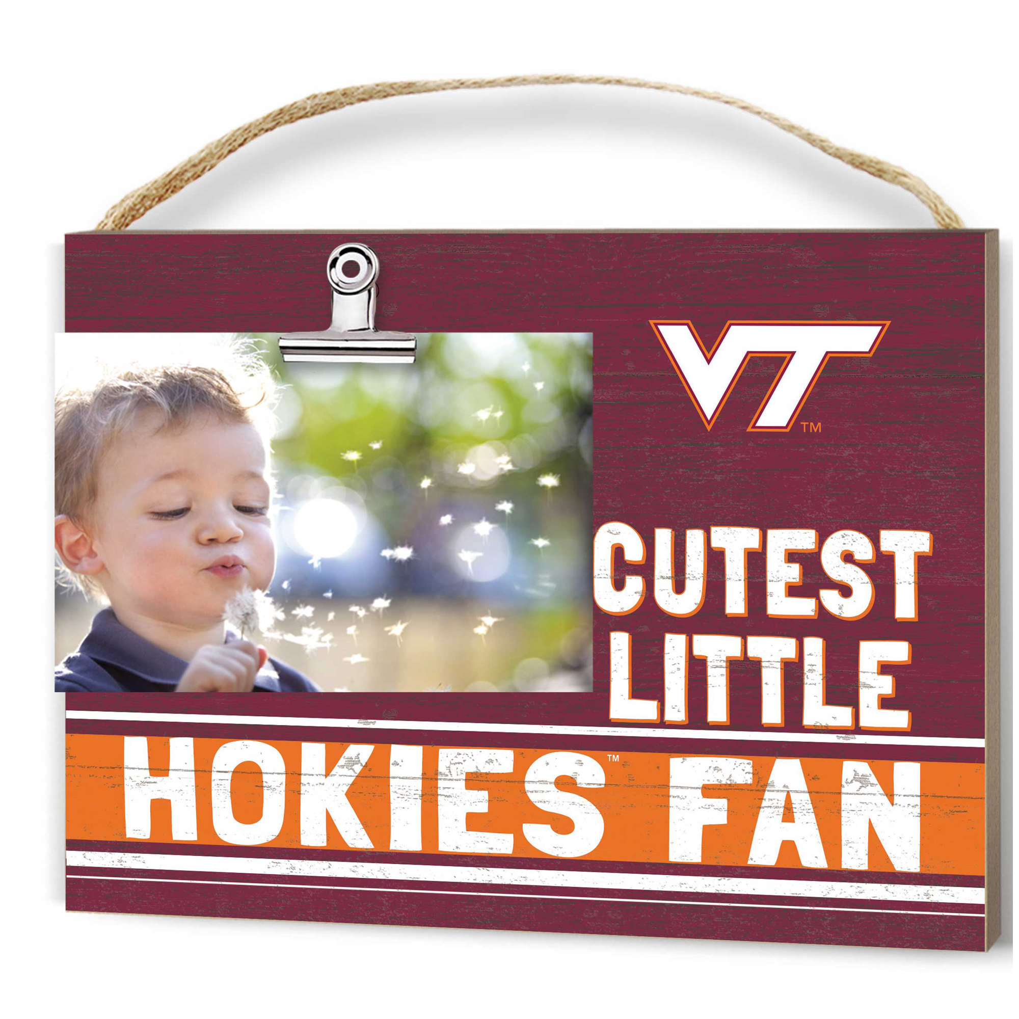 Virginia Tech Hokies 8'' x 10'' Cutest Little Team Logo Clip Photo Frame