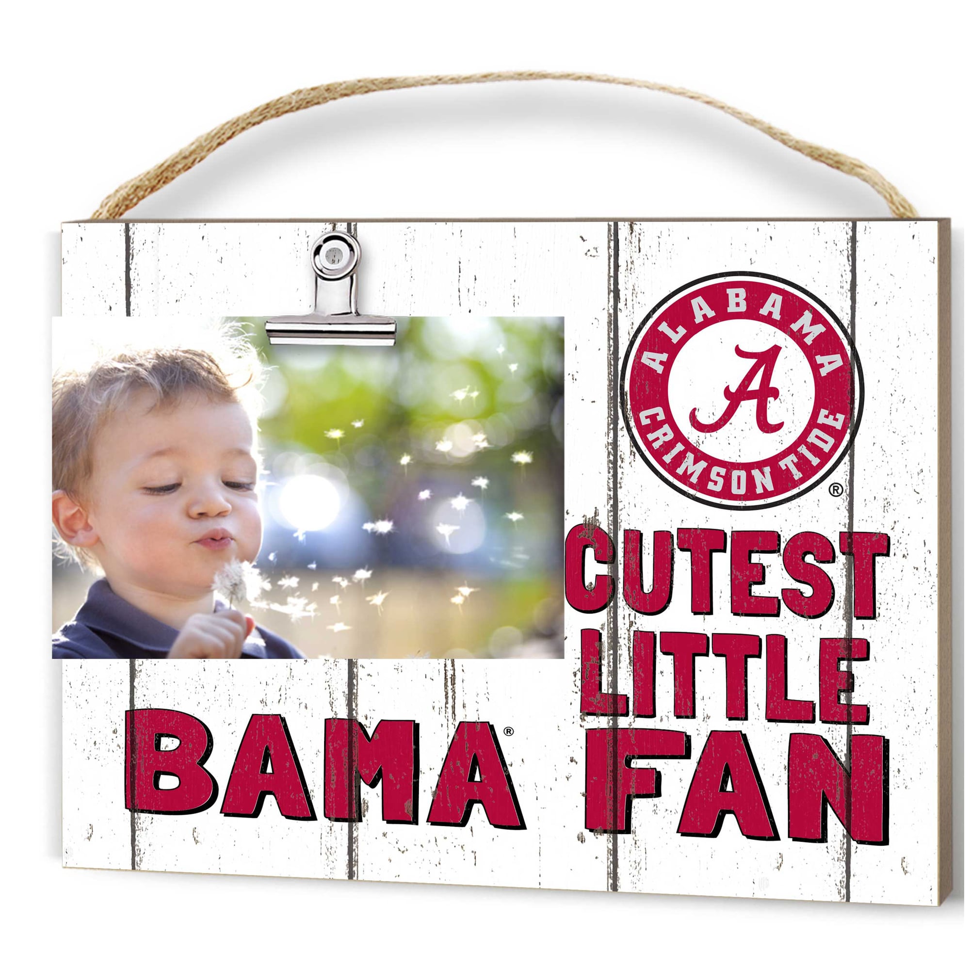 Alabama Crimson Tide 8'' x 10'' Cutest Little Weathered Logo Clip Photo Frame