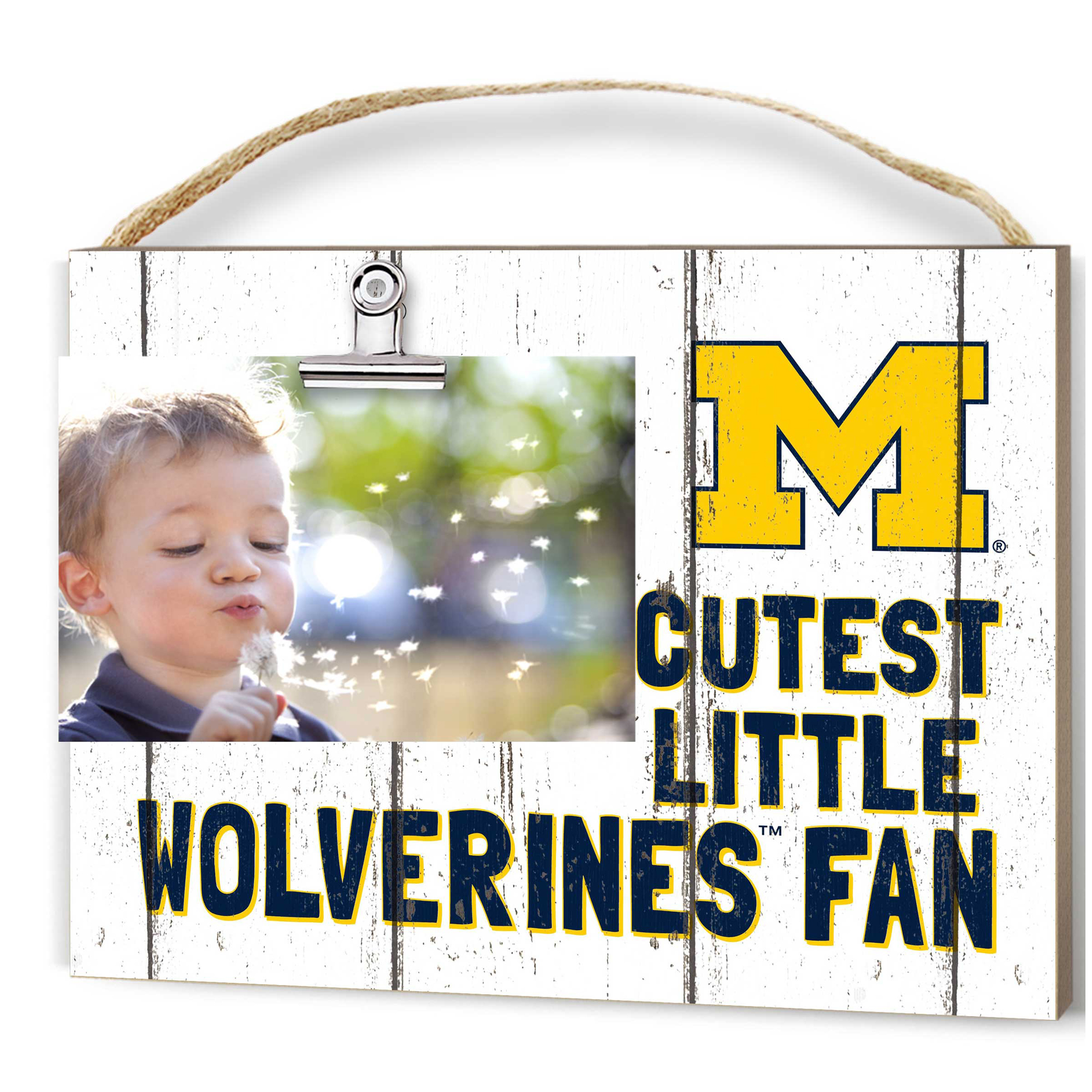 Michigan Wolverines 8'' x 10'' Cutest Little Weathered Logo Clip Photo Frame