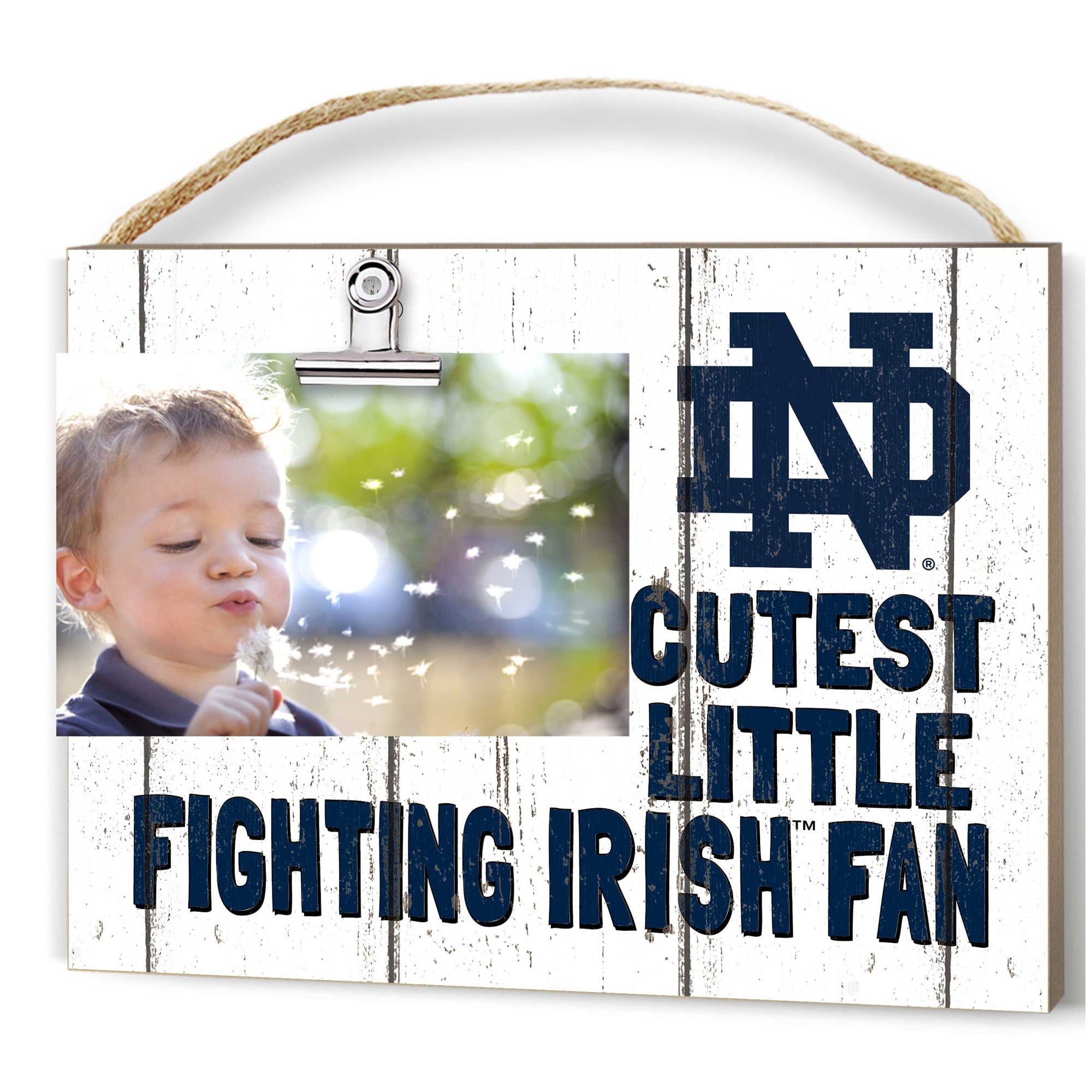 Notre Dame Fighting Irish 8'' x 10'' Cutest Little Weathered Logo Clip Photo Frame