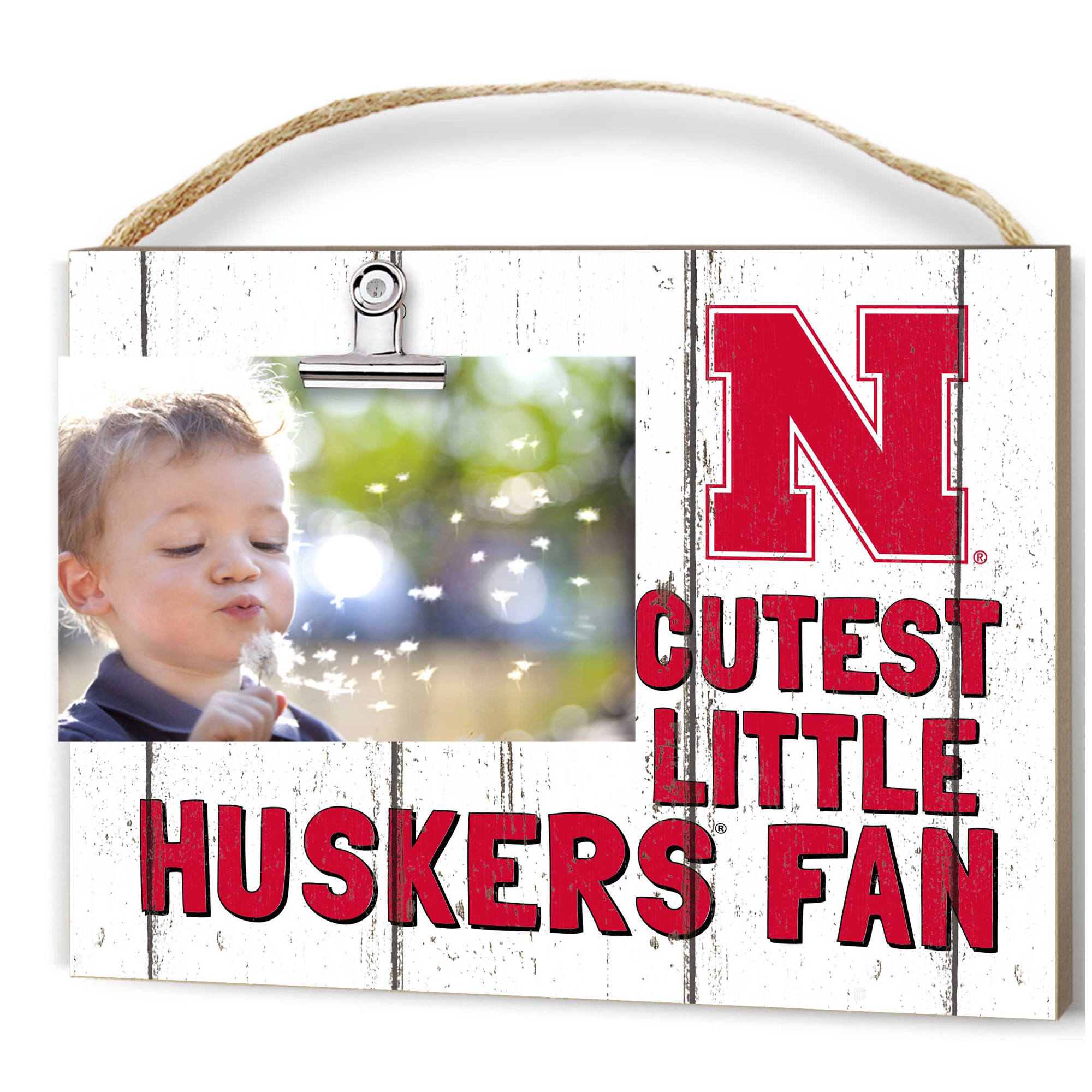 Nebraska Huskers 8'' x 10'' Cutest Little Weathered Logo Clip Photo Frame